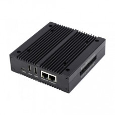 Waveshare NAS Multi-functional Mini-Computer Designed for Raspberry Pi Compute Module 4 (NOT included), Network Storage, Dual Solid State Drive slots