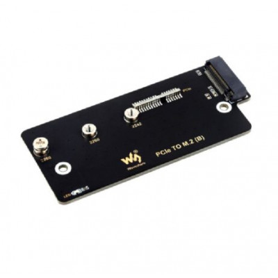 Waveshare PCIe TO M.2 adapter (B), Supports NVMe Protocol M.2 Solid State Drive, High-speed Reading/Writing, Supports Raspberry Pi Compute Module 4 Waveshare PCIe TO M.2 adapter (B), Supports NVMe Protocol M.2 Solid State Drive, High-speed Reading/Writing, Supports Raspberry Pi Compute Module 4