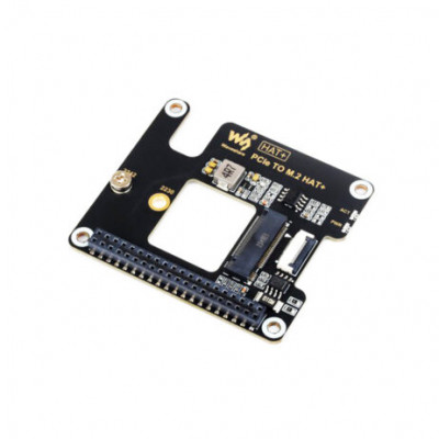 Waveshare PCIe To M.2 Adapter for Raspberry Pi 5, Supports NVMe Protocol M.2 Solid State Drive, High-speed Reading/Writing, HAT + Standard Waveshare PCIe To M.2 Adapter for Raspberry Pi 5, Supports NVMe Protocol M.2 Solid State Drive, High-speed Reading/Writing, HAT + Standard
