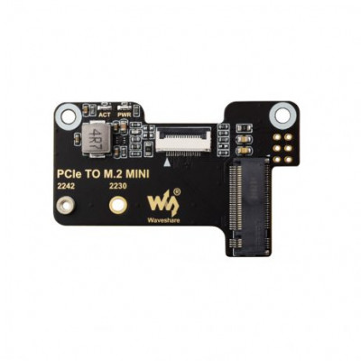 Waveshare PCIe To M.2 Mini Adapter for Raspberry Pi 5, Supports NVMe Protocol M.2 Solid State Drive, High-speed Reading/Writing, Raspberry Pi 5 NVMe HAT Waveshare PCIe To M.2 Mini Adapter for Raspberry Pi 5, Supports NVMe Protocol M.2 Solid State Drive, High-speed Reading/Writing, Raspberry Pi 5 NVMe HAT