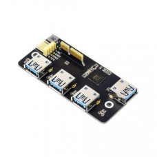 Waveshare PCIe TO USB 3.2 Gen1 Adapter for Raspberry Pi Compute Module 4 IO Board, 4x HS USB