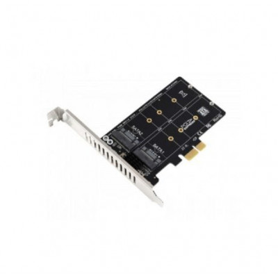 Waveshare PCIe X1 to 2-ch M.2 SATA 6Gbps Expander, JMB582 control chip Waveshare PCIe X1 to 2-ch M.2 SATA 6Gbps Expander, JMB582 control chip