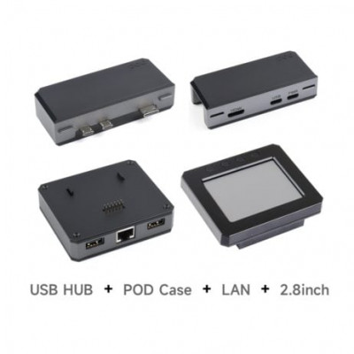 Waveshare Raspberry Pi Zero POD Kit C (HDMI USB HUB Module + Zero POD Case + 2.8inch LCD Module + Lan Module)