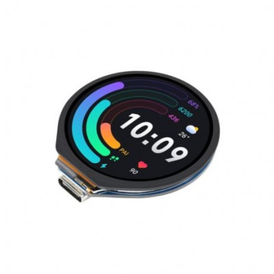 Waveshare RP2040 Microcontroller Development Board, with 1.28inch Round Touch LCD, Compact size, Accelerometer And Gyroscope Sensor