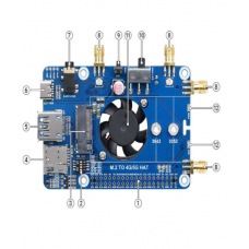 Waveshare SIM7600G-H M.2 4G HAT for Raspberry Pi, LTE CAT4 High Speed, 4G/3G/2G, GNSS, Global Band-picture-17