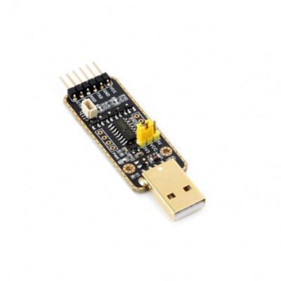 Waveshare USB To UART Debugger Module for Raspberry Pi 5, Type-A Port, Onboard UART Connector, High Baud Rate Transmission