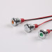 White 10-24V 10mm LED Metal Indicator Light with 15CM Cable