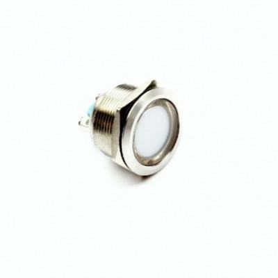 White 10-24V 22mm LED Metal Indicator Light White 10-24V 22mm LED Metal Indicator Light