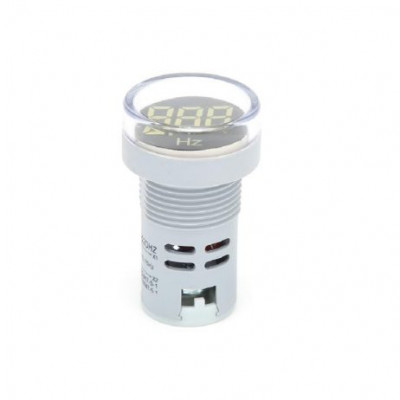 White 20-75Hz 22mm AD16- 22DSHZ Round LED Hertz Meter Indicator White 20-75Hz 22mm AD16- 22DSHZ Round LED Hertz Meter Indicator
