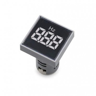White 20-75Hz 22mm AD16- 22DSHZ Square Cover LED Hertz Meter Indicator