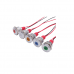 White 3-9V 10mm LED Metal Indicator Light with 15CM Cable