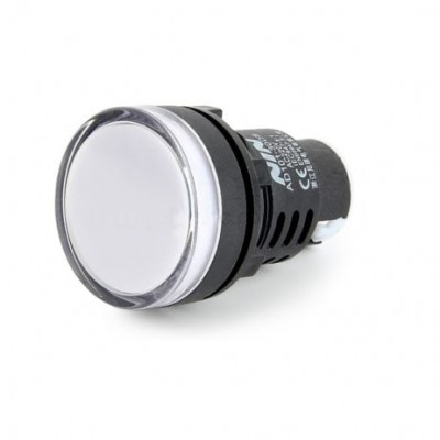 White AC 220V 30mm AD16-30DS LED Power Pilot Signal Indicator Lamp White AC 220V 30mm AD16-30DS LED Power Pilot Signal Indicator Lamp