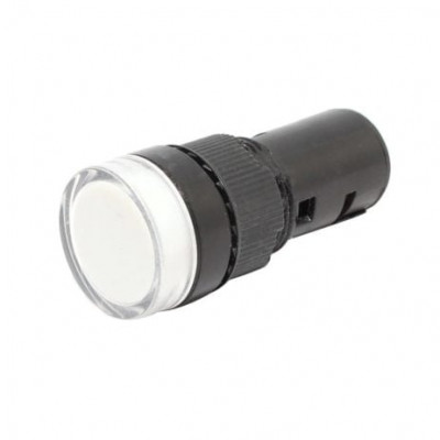 White AC/DC24V 16mm AD16-16C LED Power Pilot Signal Light Lamp MOQ10 White AC/DC24V 16mm AD16-16C LED Power Pilot Signal Light Lamp MOQ10