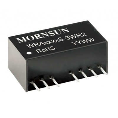 WRA1212S-3WR2 Mornsun 12V to ±12V DC-DC Converter 3W Power Supply Module - Ultra Compact SIP Package