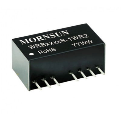 WRB0524S-1WR2 Mornsun 5V to 24V DC-DC Converter 1W Power Supply Module - Ultra Compact SIP Package