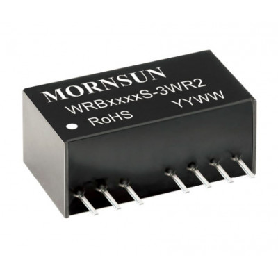 WRB1212S-3WR2 Mornsun 12V to 12V DC-DC Converter 3W Power Supply Module - Ultra Compact SIP Package WRB1212S-3WR2 Mornsun 12V to 12V DC-DC Converter 3W Power Supply Module - Ultra Compact SIP Package