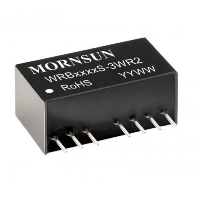 WRB4805S-3WR2 Mornsun 48V to 5V DC-DC Converter 3W Power Supply Module - Ultra Compact SIP Package