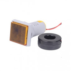 Yellow 0-100A 22mm AD16-22FSA Square Cover LED Ammeter Indicator Light with Transformer Yellow 0-100A 22mm AD16-22FSA Square Cover LED Ammeter Indicator Light with Transformer