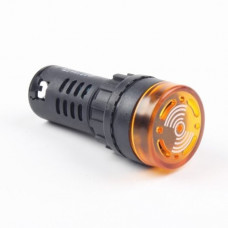 Yellow AC220V 22mm AD16- 22SM LED Signal Indicator Built-in Buzzer