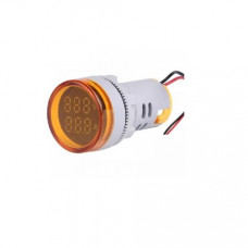 Yellow AC50-500V 0-100A 22mm AD16-22DVA Round LED Indicator Light with Transformer Yellow AC50-500V 0-100A 22mm AD16-22DVA Round LED Indicator Light with Transformer