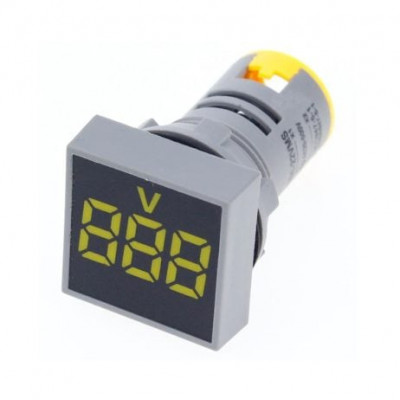Yellow AC60-500V 22mm AD16-22FSV Square Frosted Surface LED Voltmeter Indicator Light Yellow AC60-500V 22mm AD16-22FSV Square Frosted Surface LED Voltmeter Indicator Light