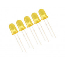 Yellow LED 5mm Diffused - 5 Pieces Pack