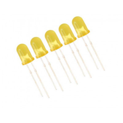 Yellow LED 5mm Diffused - 5 Pieces Pack