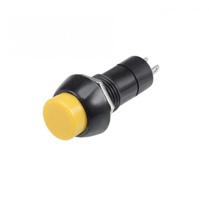 thumbnail image 2 of 100-Pack 12mm Green Momentary Push Button Switches – SPST OFF-ON, 12V, 3A, PBS-11B (Solder Lug) 2 of 5