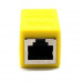 Yellow RJ45 Female To Female CAT6 Network Ethernet LAN Connector Adapter