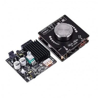 ZK-502M 50W+50W 2.0 Stereo Bluetooth 5.0 Digital Amplifier Board Module Multiple Inputs